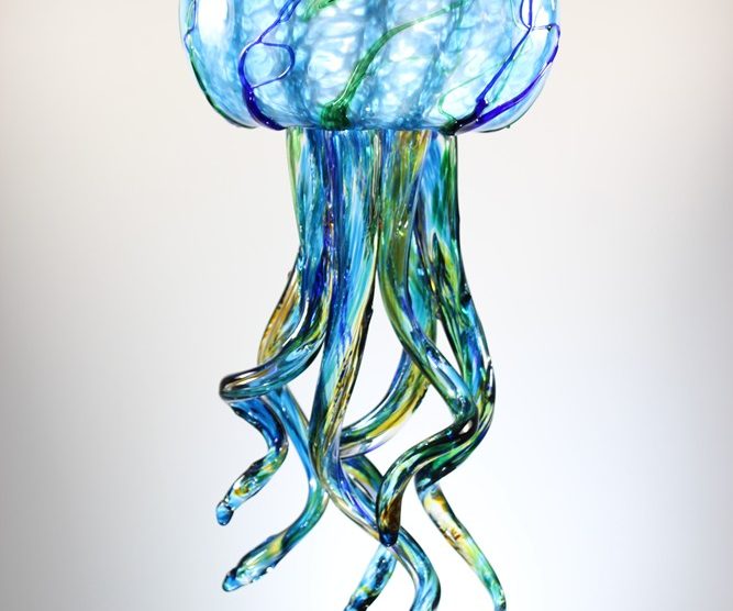 The jellyfish comes on a 18' chain and Led Light Bulb.